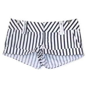 vintage y2k 1990s sexy stretch cuffed striped shorts size 3 xs xxs